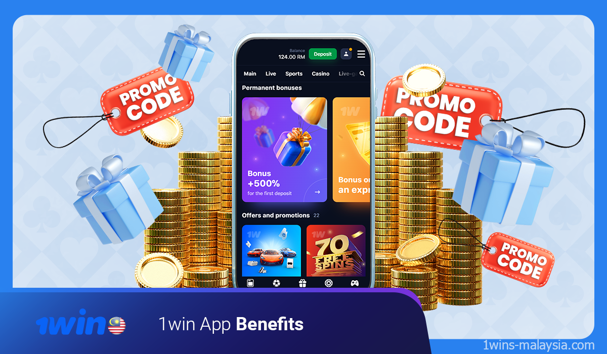 The 1win mobile app has a number of advantages, for Malaysian users