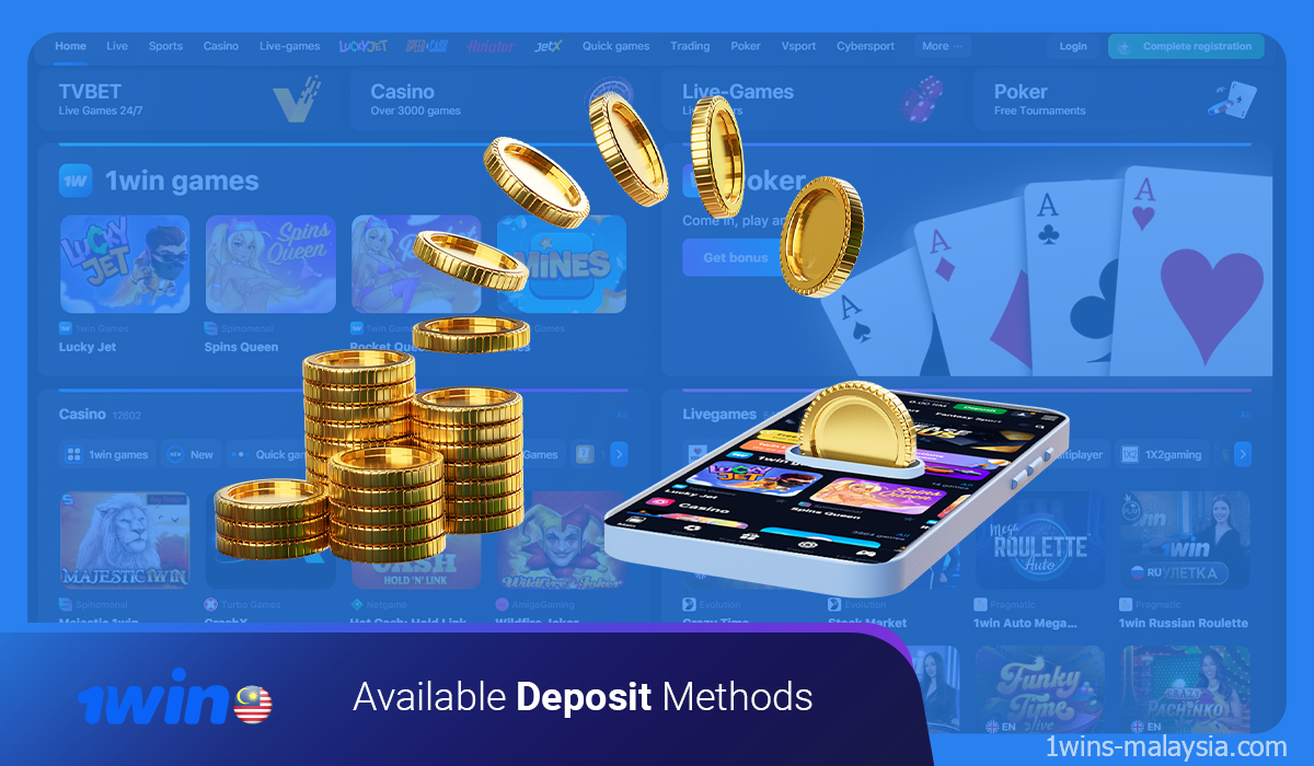 1win offers a wide range of payment systems for depositing money to your account