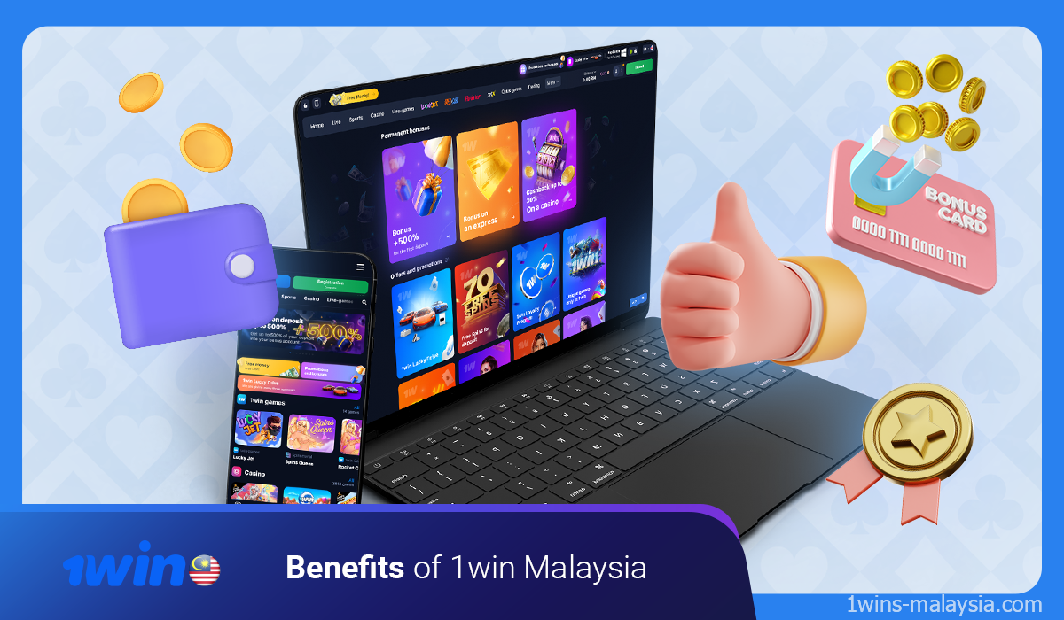 The 1win bookmaker has many advantages for players from Malaysia