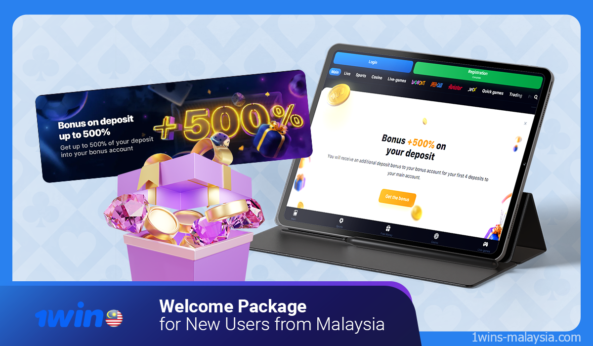 Every new Malaysian user of 1win can receive a welcome bonus